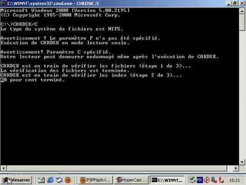 comment reparer chkdsk/f
