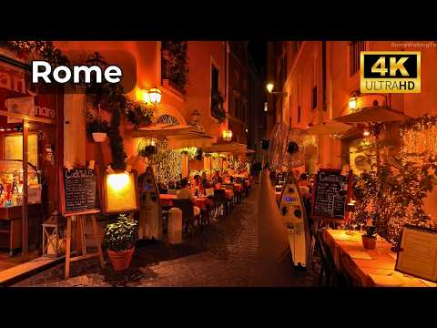 Rome Italy 🇮🇹 - A Beautiful Evening Walk in the Eternal City | 4K Walking Tour