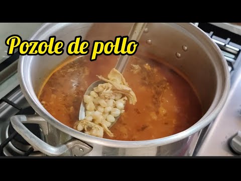 RECETA DE POZOLE DE POLLO ROJO A MI ESTILO ✅