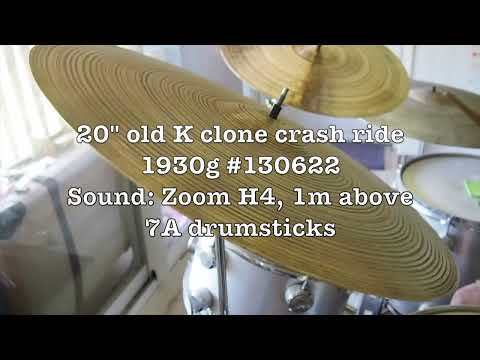 #20" old K clone crash ride 1930g #130622 - reworked since video