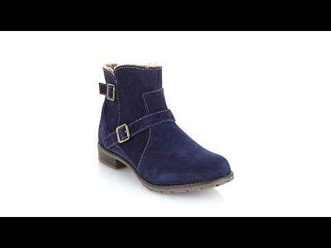 Sporto Suede Ankle Boot with Buckle Detail
