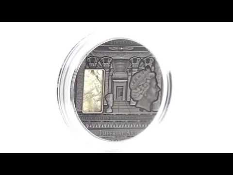 2015 2 oz Silver Egypt Imperial Art Citrine Crystal Product Video