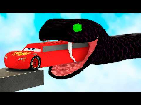 LONG CARS vs SNAKE in Teardown