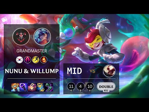 Nunu & Willump Mid vs Lee Sin - KR Grandmaster Patch 11.11