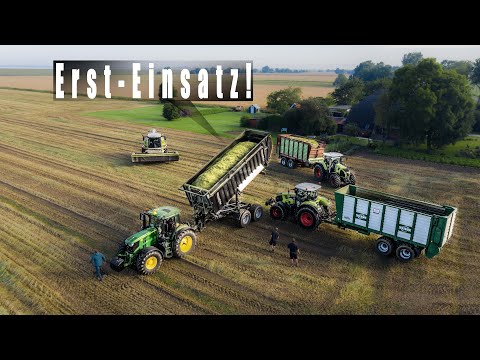 Lohnbetrieb Hilmar Thomßen - GPS Häckseln | Überladewagen Ersteinsatz