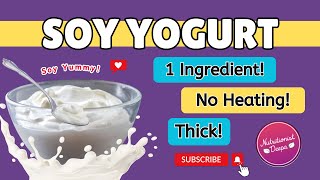 Easy DIY Soy Yogurt Recipe,  No Instant Pot? No Problem! | Nutritionist Deepa