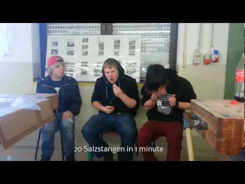 Versuch: 20 Salzstangen in 1 minute