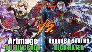 Artmage vs Vanquish Soul K9! 🔥 HIGH RATED Duelingbook Duel!