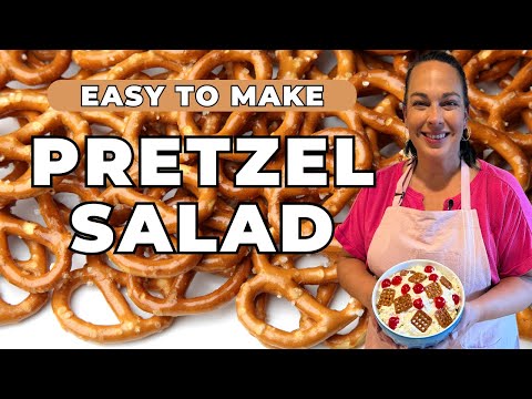 Easy to Make PRETZEL SALAD - Try This Easy Side Dish! #sidedish #sidedishrecipe #pretzels