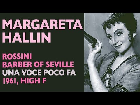 Glass Shatterers! Margareta Hallin - Rossini: BARBER OF SEVILLE, Una voce poco fa, 1961 High F