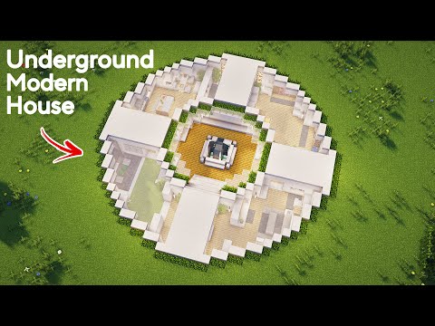 Insane Secrets: Modern  Underground House Build Minecraft