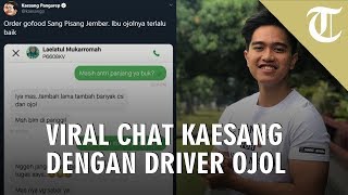 Viral Isi Chat Kaesang dengan Driver Ojol Minta Marahi Sang Pisang di Jember