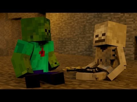 SkeleGUN & ZOMBIE - Minecraft Animation