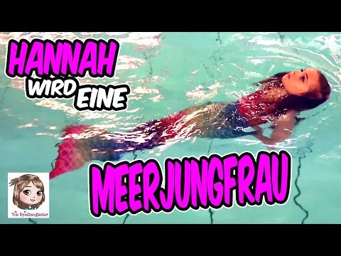 MEERJUNGFRAU HANNAH IM POOL 🧜🏻‍♀️ Eine Nixe im Schwimmbad 🧜🏻‍♀️ Schwimmen und Tauchen als Mermaid