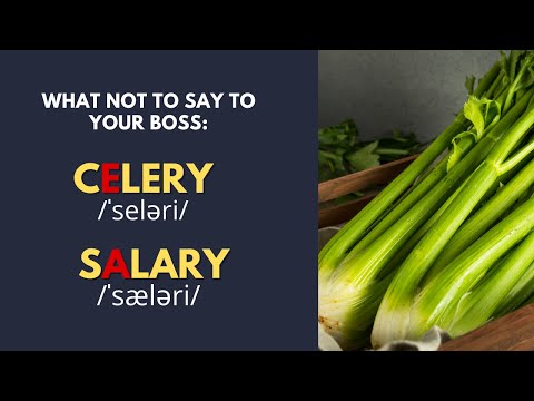 CELERY vs SALARY pronunciation - MINIMAL PAIRS