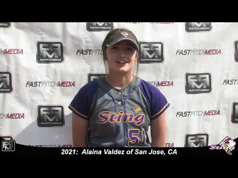 2021 Alaina Valdez Pitcher Softball Player Skills Video - San Jose Sting - Perales