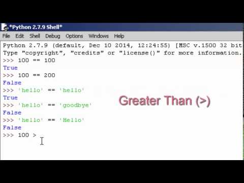 2015 Python The Relational Operators