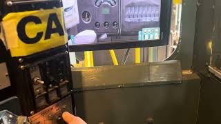 Train cab simulator in Toronto railway museum