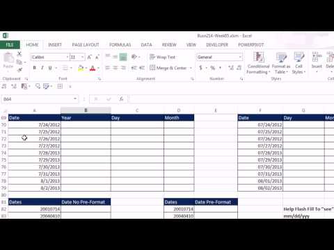 Highline Excel 2013 Class Video 29 Flash Fill Extract Combine Insert Reverse Data 25 Example