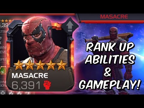 5 Star Masacre Rank Up, Abilities & Gameplay - Marvel Contest Of Champions