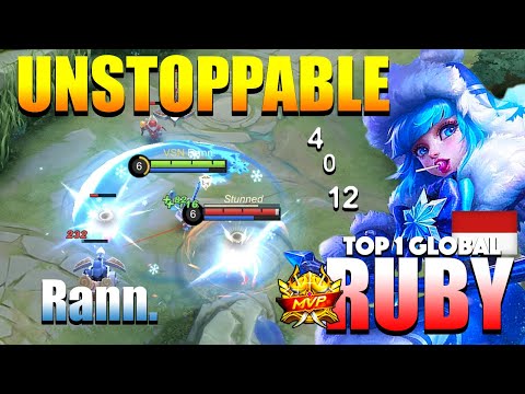 Ruby Perfect Gameplay! Unkillable build 2022 - Top 1 Global Ruby Gameplay By Rann. - MLBB