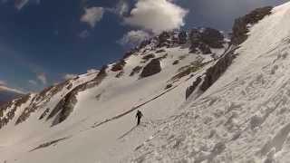 preview picture of video 'Scialpinismo al Sirente.Discesa per la valle Lupara.GoPro HD Hero 2'
