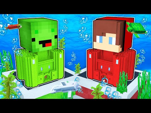 Ultimate Underwater Minecraft Castle Battle: Mikey vs JJ (Maizen)