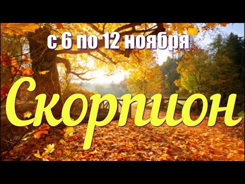 СКОРПИОН ♏️с 6 по 12 ноября.