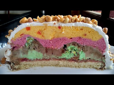 Cassata Ice Cream Recipe  | Homemade Cassata Ice Cream Cake Recipe (Eng Subs)