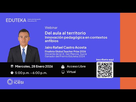 Webinar Del aula al territorio: Innovación pedagógica en contextos anfibios 📱