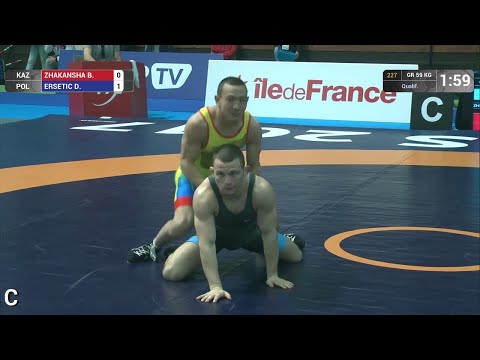 Qual. GR - 59 kg: B. ZHAKANSHA (KAZ) df. D. ERSETIC (POL), 2-1