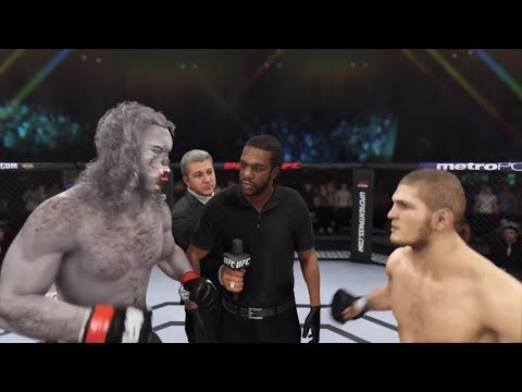 Werewolf vs. Khabib Nurmagomedov (EA Sports UFC 3) - CPU vs. CPU - Crazy UFC 👊🤪