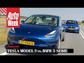 BMW 330i vs. Tesla Model 3 Long Range - Autoweek Dubbeltest - English subtitles