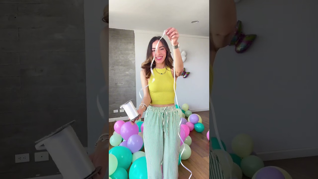 Cómo hacer una guirnalda de cumpleaños en casa 🧡💖✨ #decoracionesglobos #cumpleaños #tutorial