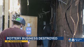 'It was surreal': St. Pete pottery shop destroyed after early morning fire