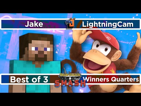 Jake (Steve) vs LightningCam (Diddy Kong) Winners Quarters - Boardwalk Smash #29 SSBU
