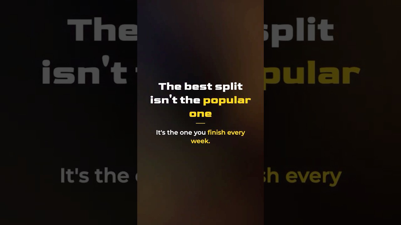 Best Workout Split: Full Body vs Push Pull Legs vs Upper Lower | Video Guide