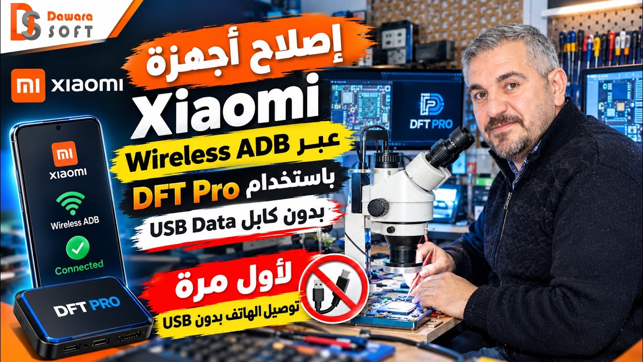 🔥 لأول مرة! إصلاح أجهزة Xiaomi عبر Wireless ADB باستخدام DFT Pro بدون كابل USB Data!