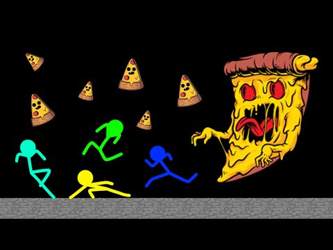 Stickman VS Minecraft: Pizza Monster Survival - AVM Shorts Animation