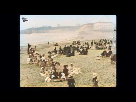 How people dressed on the beach in 1900 A.I. Enhanced & Colorized