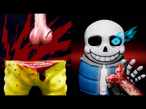 Making Real Among us Undertale SANS impostor Sculpture Timelapse