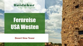 preview picture of video 'USA-Westküste-Rundreisen-Desert View Tower-www.heideker.de'