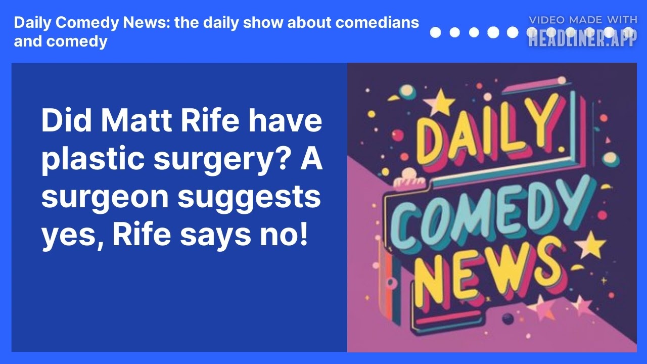 Did Matt Rife have plastic surgery? A surgeon suggests yes, Rife says no!