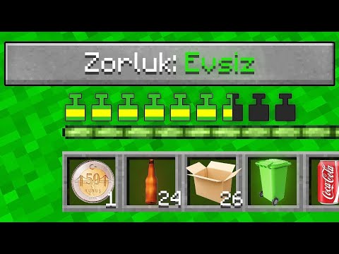 24 SAAT EVSİZ ZORLUK MODU - Minecraft