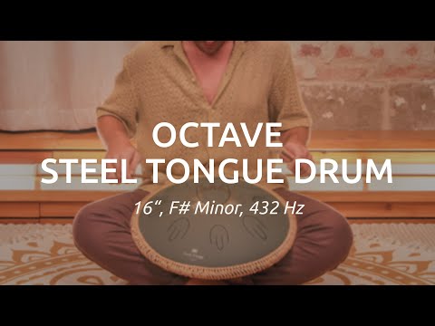 Octave Steel Tongue Drum, F# Minor, 432 Hz, Dark Green, Floral designOSTD4DGE - Meinl Sonic Energy
