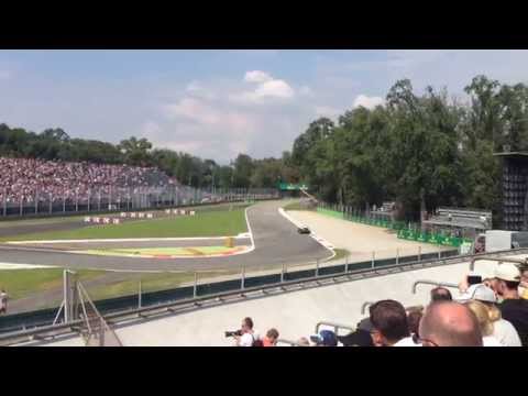 The view from Grandstand 6c on Prima Variante at Monza, 2014 Italian Formula 1 Grand Prix