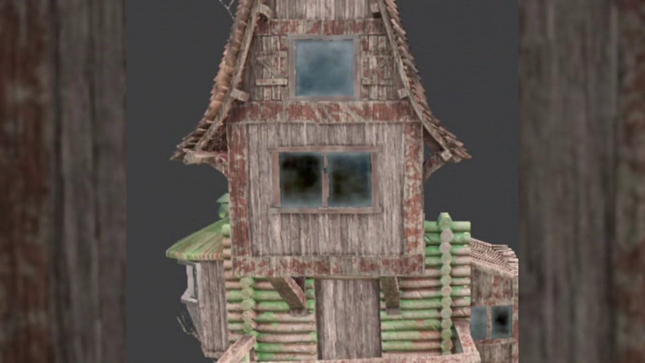 Medieval fantasy house low poly 3D Model