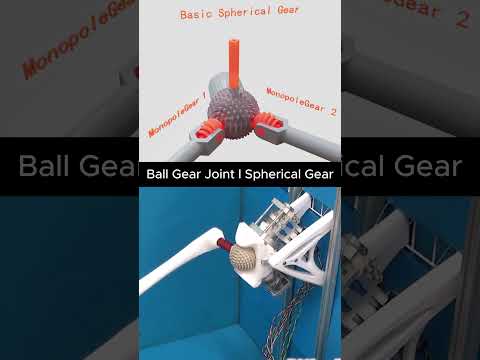 Ball gear Joint - Spherical Gear ⚙️#engineering #mechanism #mechanic #3ddesign