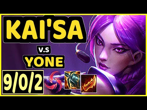 LUGER (KAI'SA) vs YONE - 9/0/2 KDA BOTTOM ADC CHALLENGER GAMEPLAY - EUW