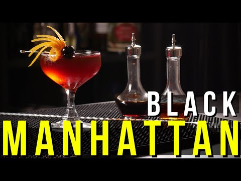 BLACK MANHATTAN Cocktail Recipe | Not a Summer Cocktail